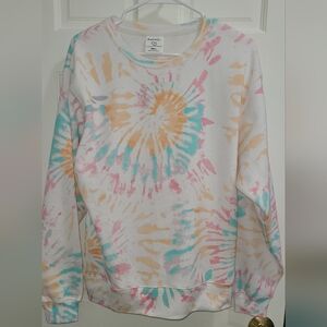 Dreamsicle Pastel Spiral Tie-Dye Crewneck NWT